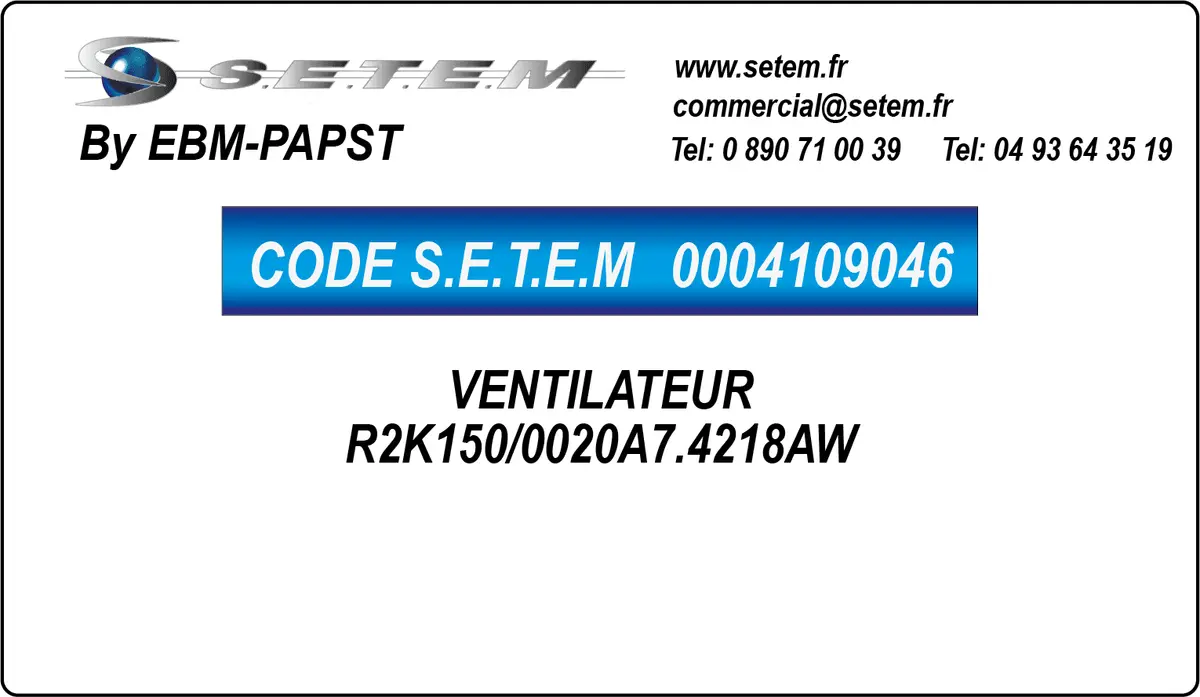 0004109046-VENTILATEUR EBMPAPST R2K150/0020A7.4218AW