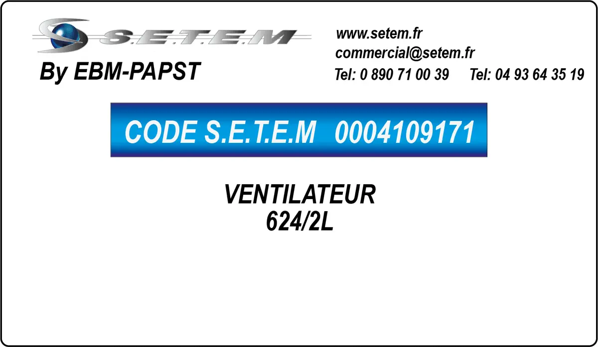 0004109171-VENTILATEUR EBMPAPST 624/2L
