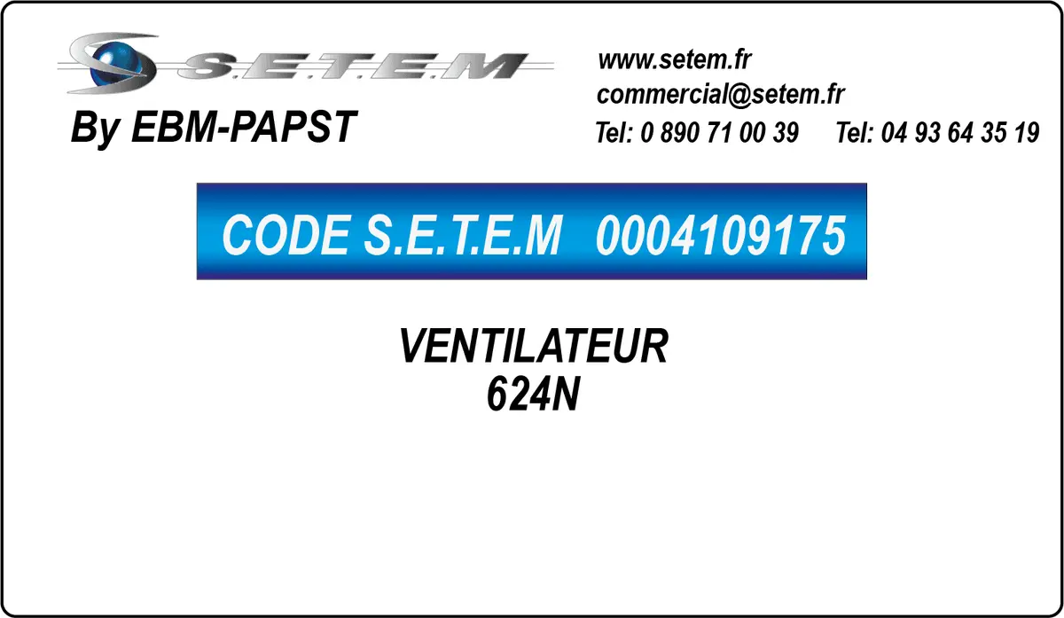 0004109175-VENTILATEUR EBMPAPST 624N