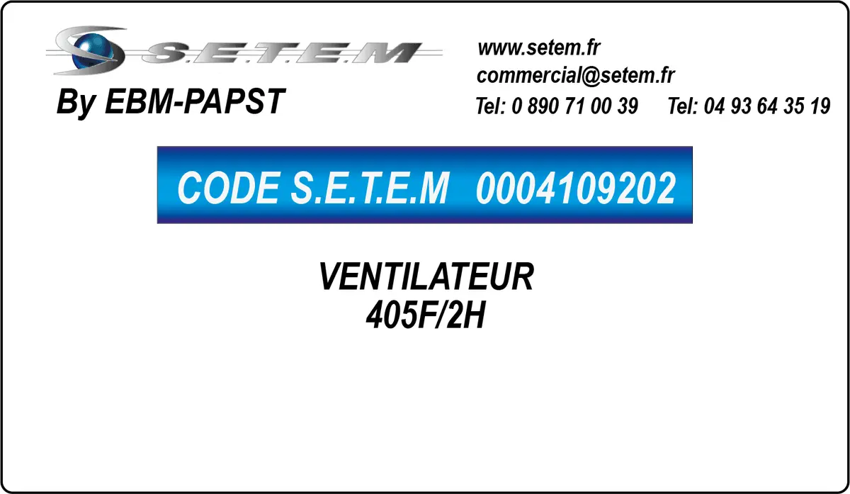 0004109202-VENTILATEUR EBMPAPST 405F/2H