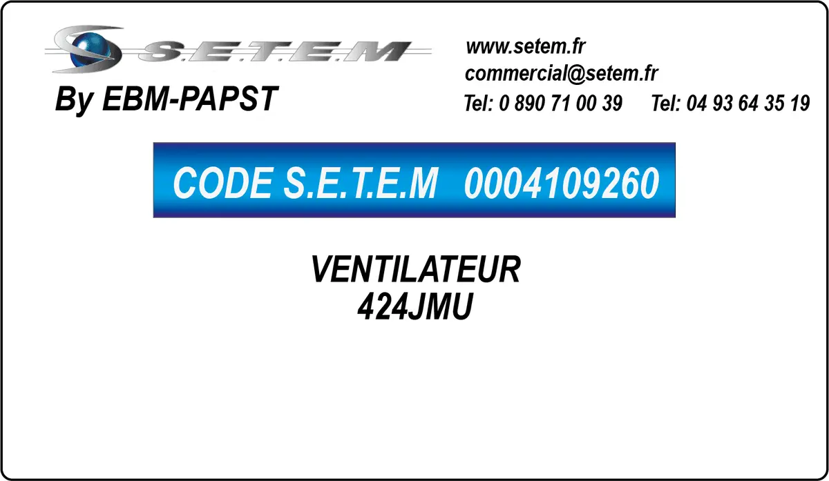 0004109260-VENTILATEUR EBMPAPST 424JMU