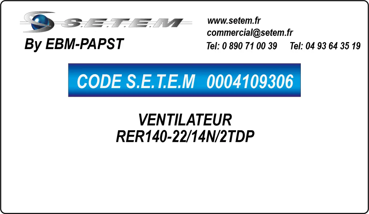 0004109306-VENTILATEUR EBMPAPST RER140-22/14N/2TDP