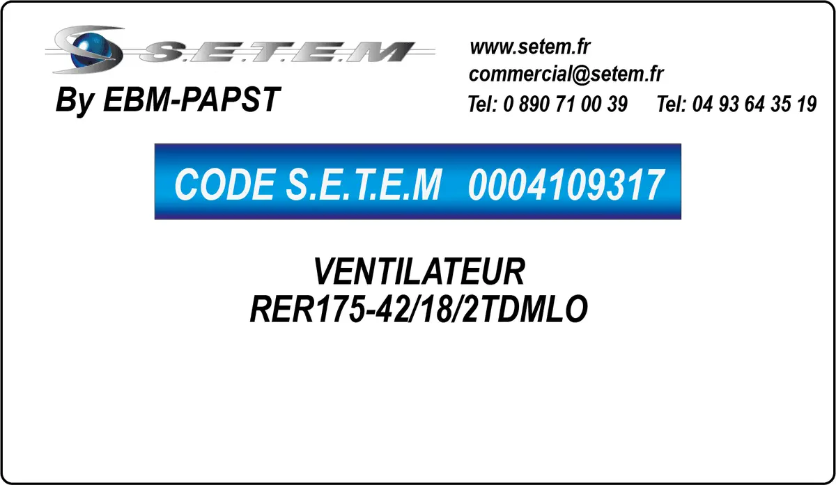 0004109317-VENTILATEUR EBMPAPST RER175-42/18/2TDMLO