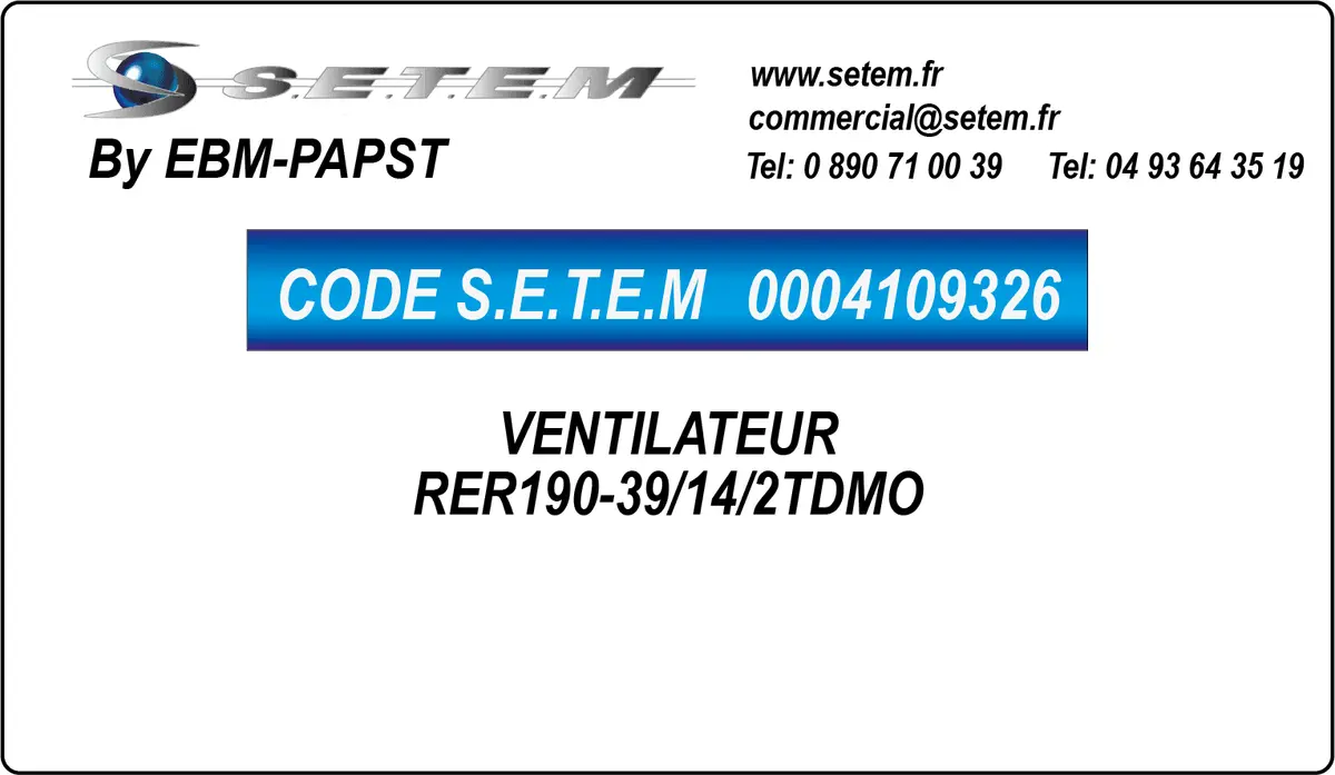 0004109326-VENTILATEUR EBMPAPST RER190-39/14/2TDMO