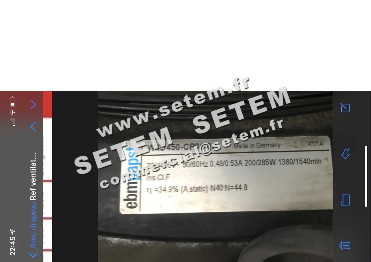 0004109420-VENTILATEUR EBMPAPST W4D450.CP01.02