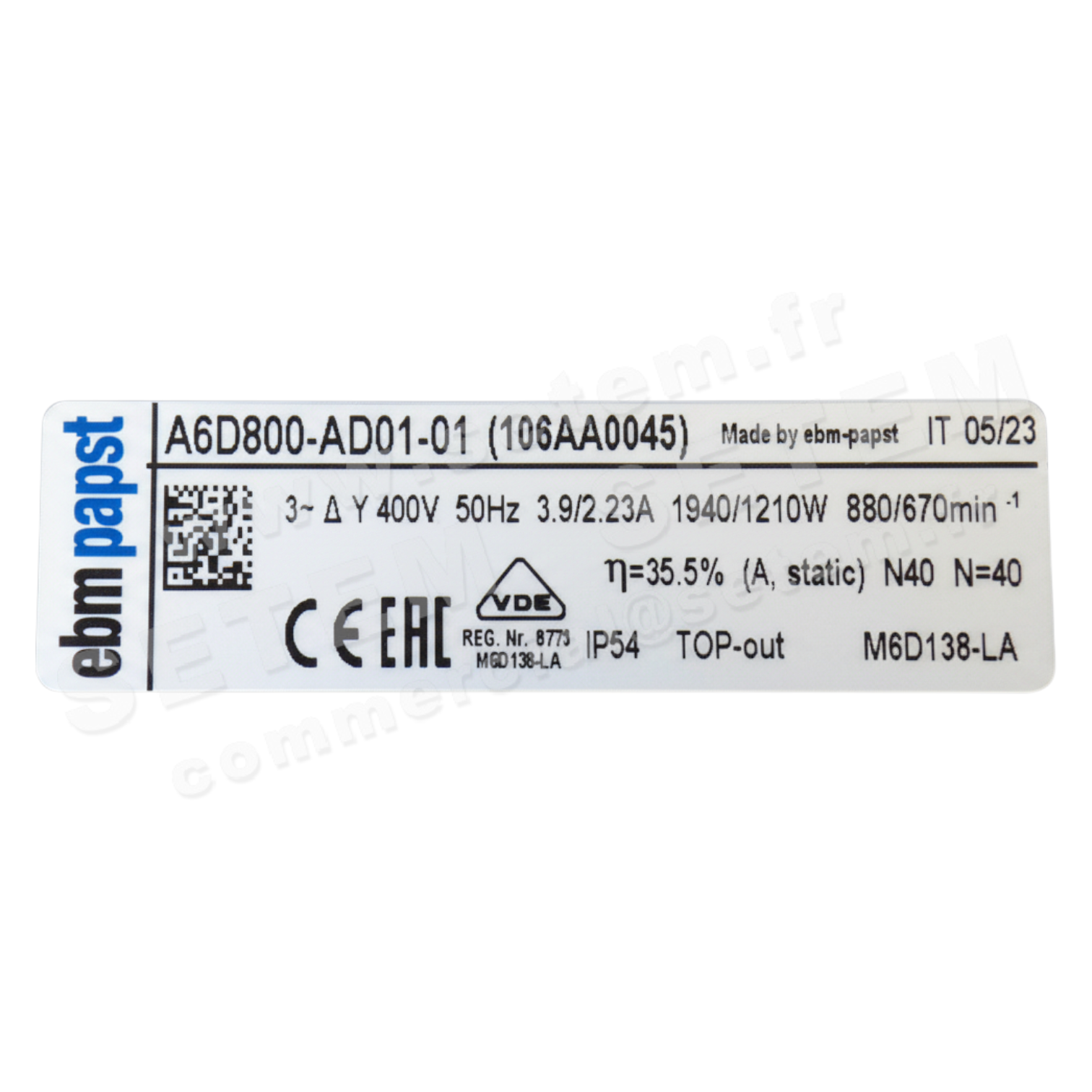 0004109685-MOTOHELICE EBMPAPST A6D800-AD01-01 6