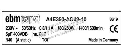 0004109770-MOTOHELICE EBMPAPST A4E350-AO02-10 3