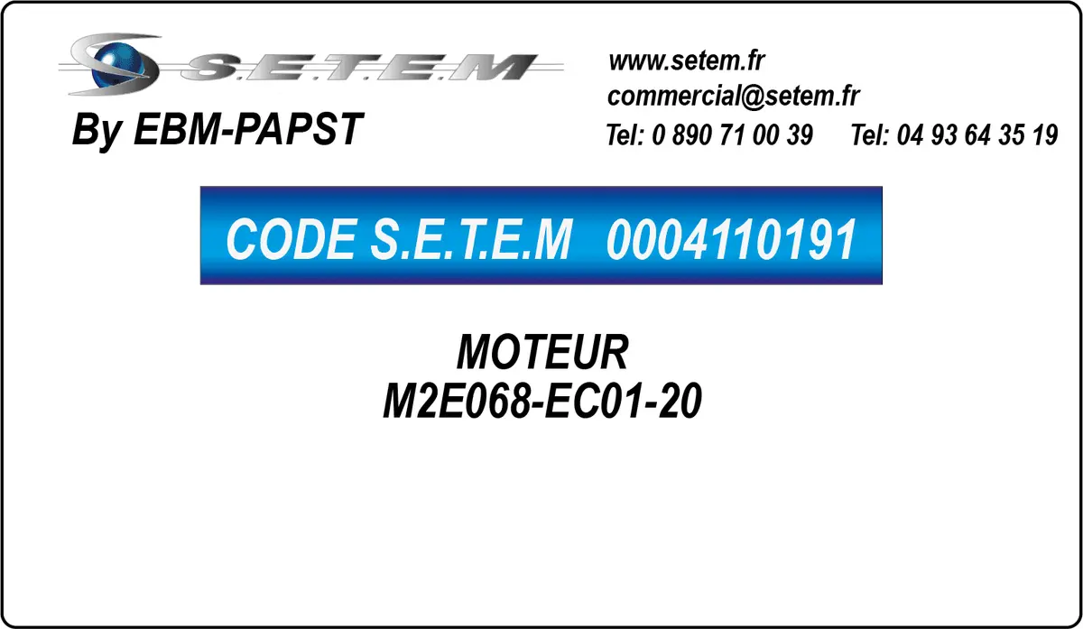 0004110191-MOTEUR EBMPAPST M2E068-EC01-20