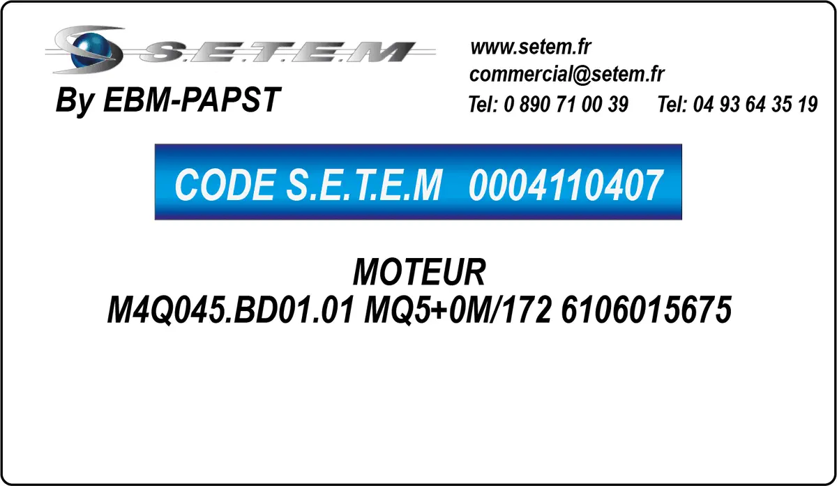 0004110407-MOTEUR EBMPAPST M4Q045.BD01.01 MQ5+0M/172 *6106015675*