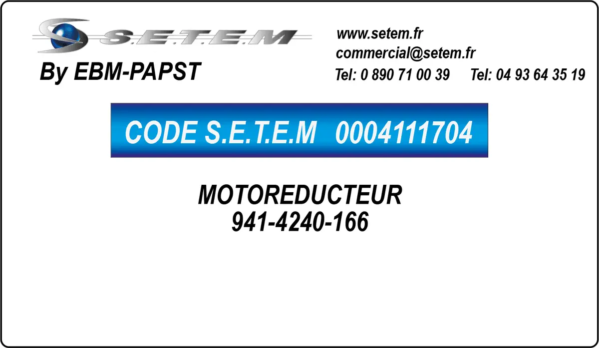 0004111704-MOTOREDUCTEUR EBMPAPST 941-4240-166