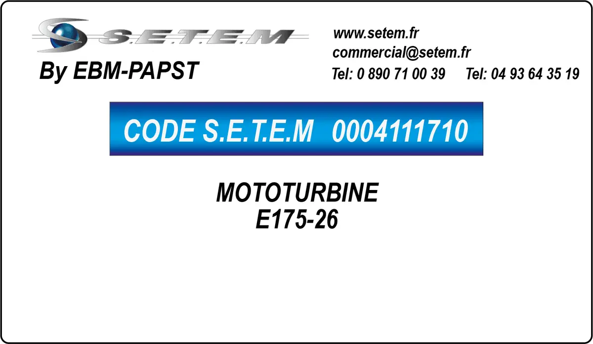 0004111710-MOTOTURBINE EBMPAPST E175-26
