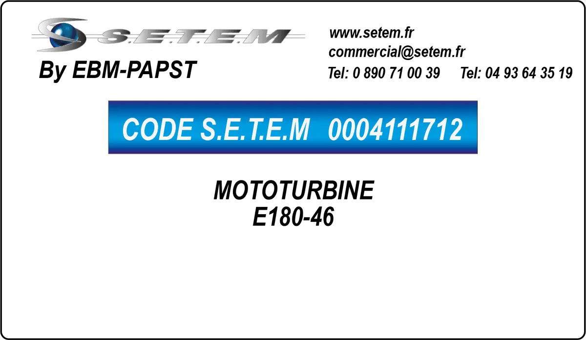 0004111712-MOTOTURBINE EBMPAPST E180-46