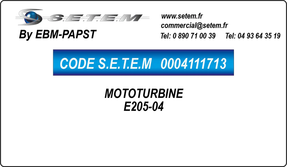 0004111713-MOTOTURBINE EBMPAPST E205-04