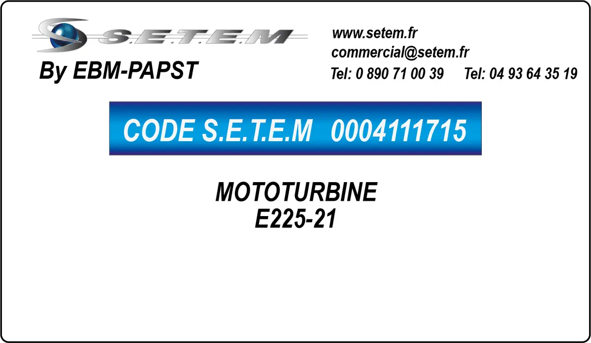 0004111715-MOTOTURBINE EBMPAPST E225-21