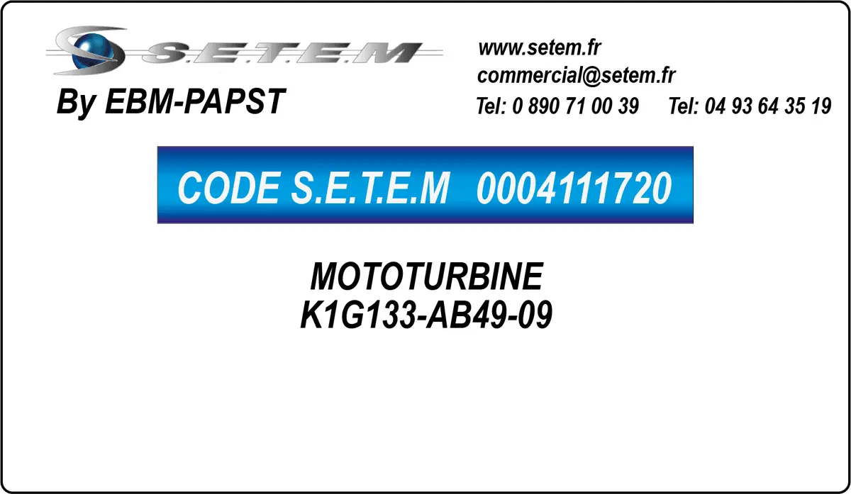 0004111720-MOTOTURBINE EBMPAPST K1G133-AB49-09