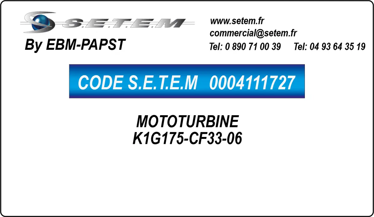 0004111727-MOTOTURBINE EBMPAPST K1G175-CF33-06