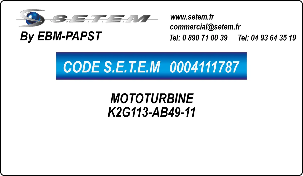 0004111787-MOTOTURBINE EBMPAPST K2G113-AB49-11