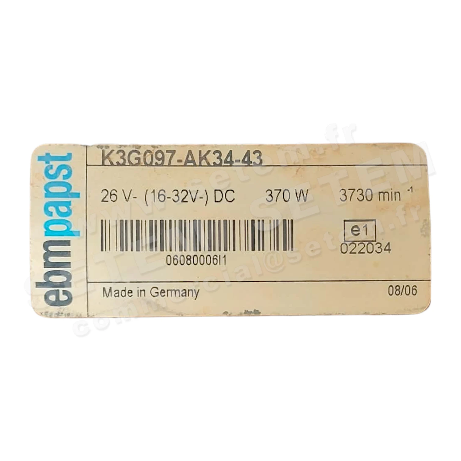 0004111806-MOTOTURBINE EBMPAPST K3G097-AK34-43