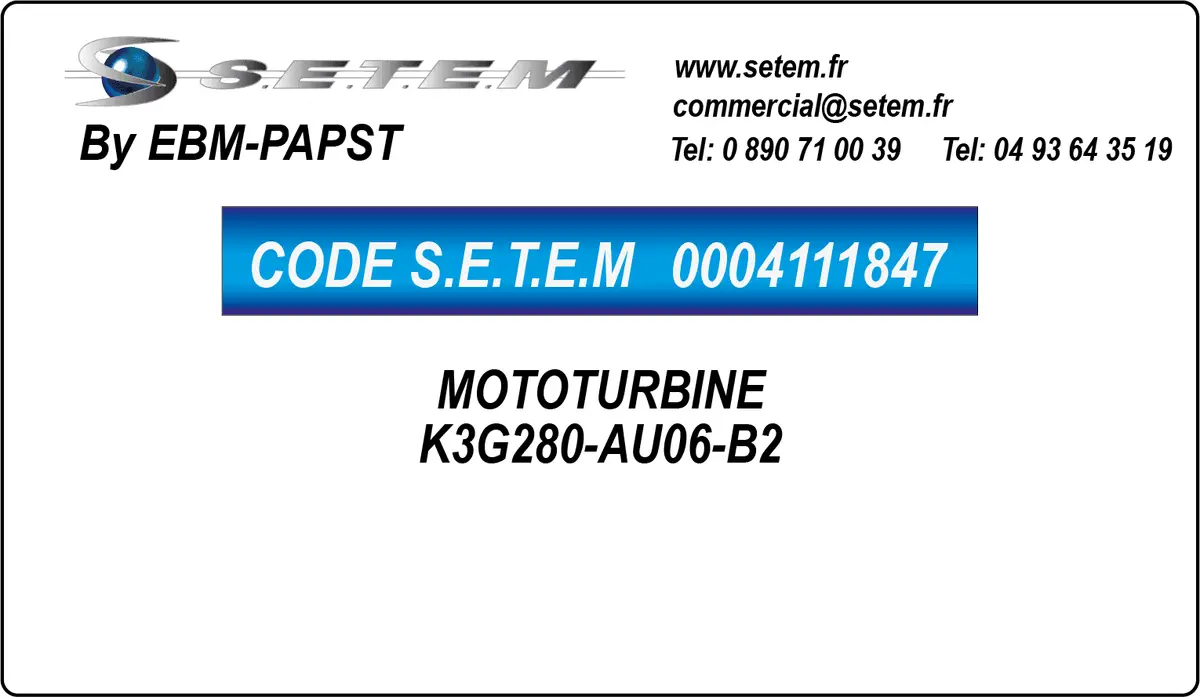 0004111847-MOTOTURBINE EBMPAPST K3G280-AU06-B2