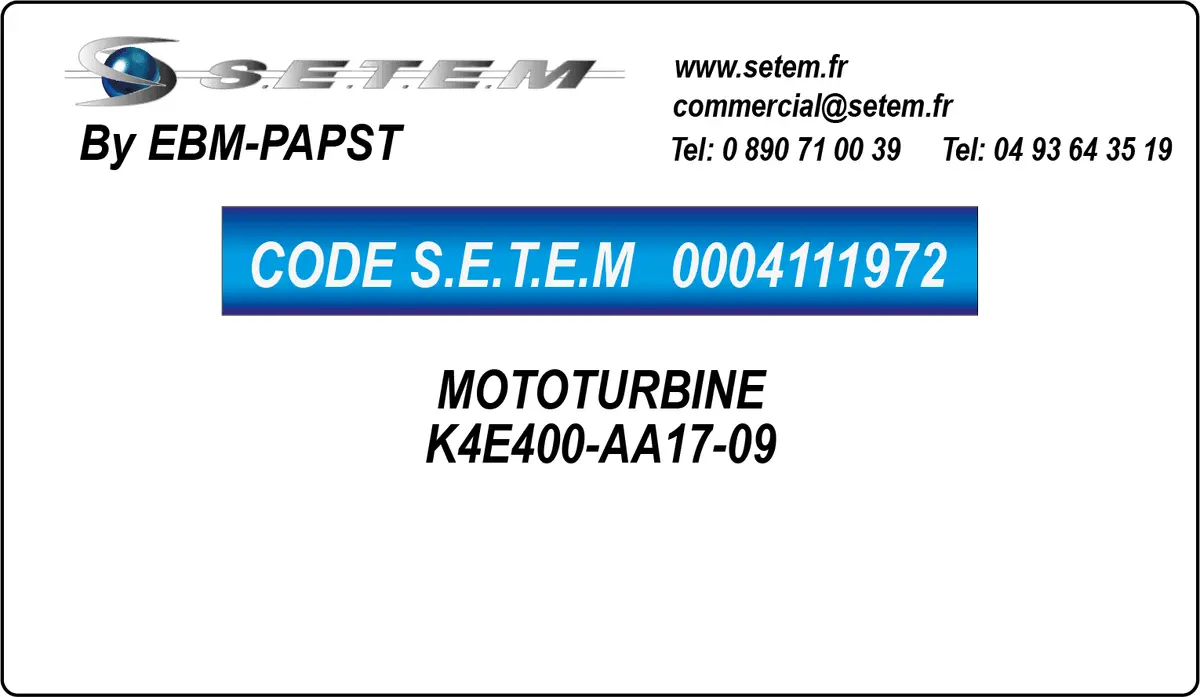 0004111972-MOTOTURBINE EBMPAPST K4E400-AA17-09