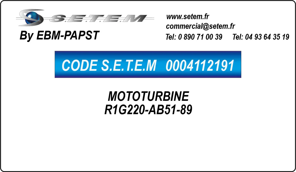 0004112191-MOTOTURBINE EBMPAPST R1G220-AB51-89
