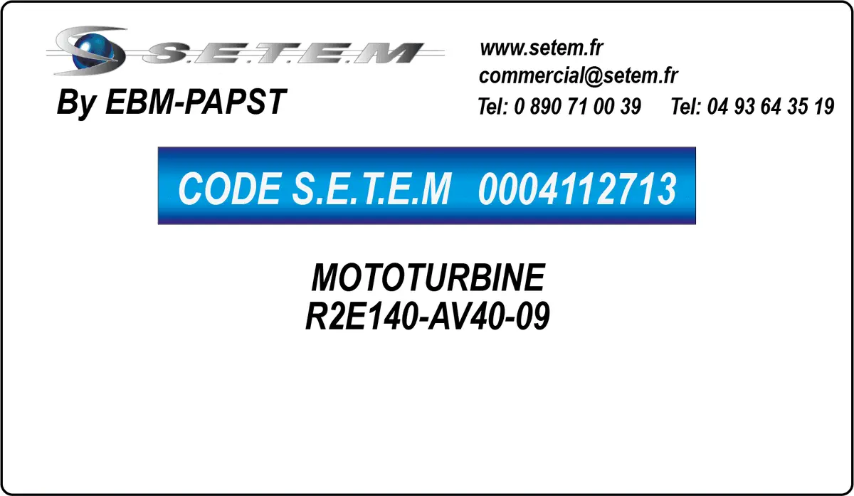 0004112713-MOTOTURBINE EBMPAPST R2E140-AV40-09