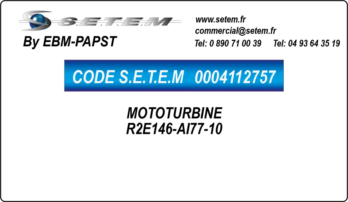 0004112757-MOTOTURBINE EBMPAPST R2E146-AI77-10