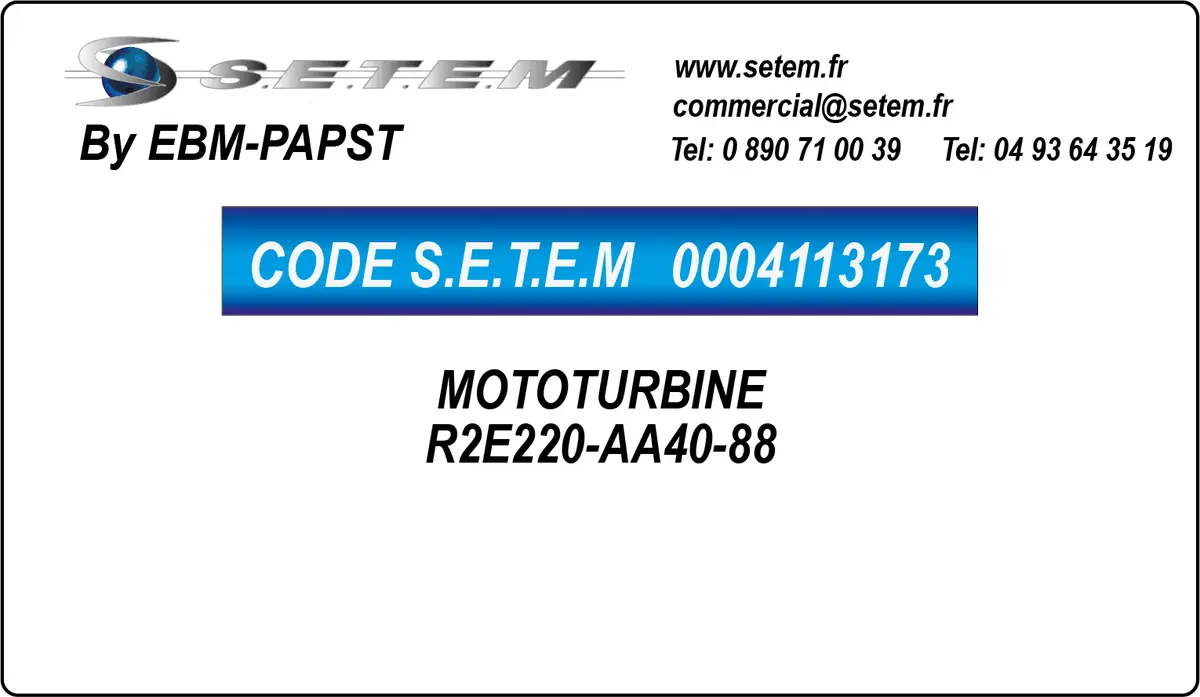 0004113173-MOTOTURBINE EBMPAPST R2E220-AA40-88