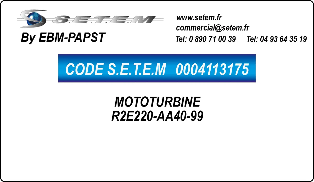 0004113175-MOTOTURBINE EBMPAPST R2E220-AA40-99