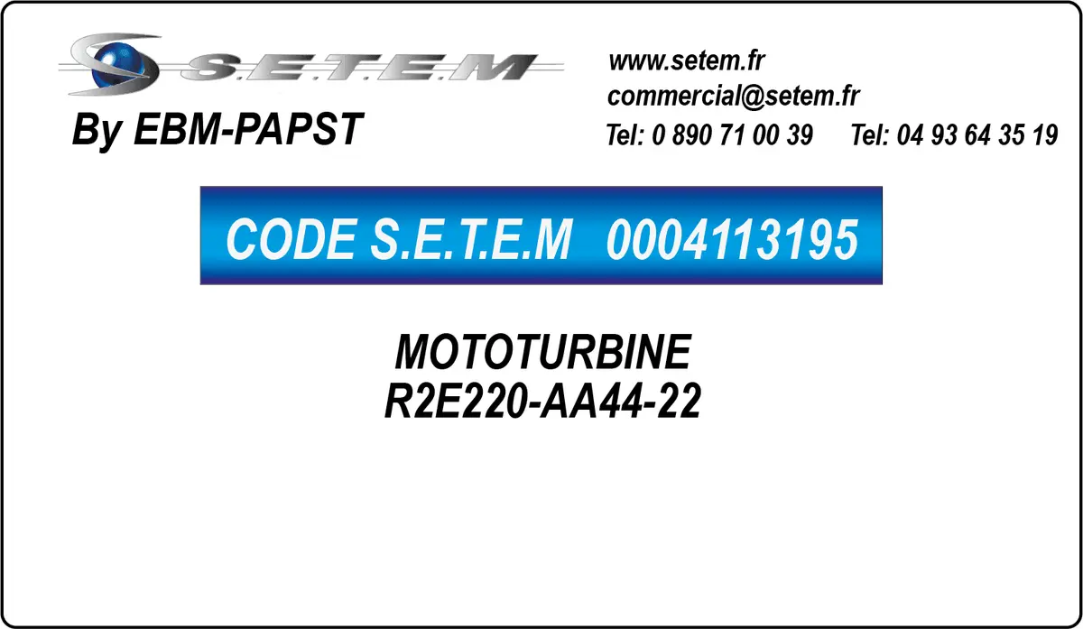 0004113195-MOTOTURBINE EBMPAPST R2E220-AA44-22