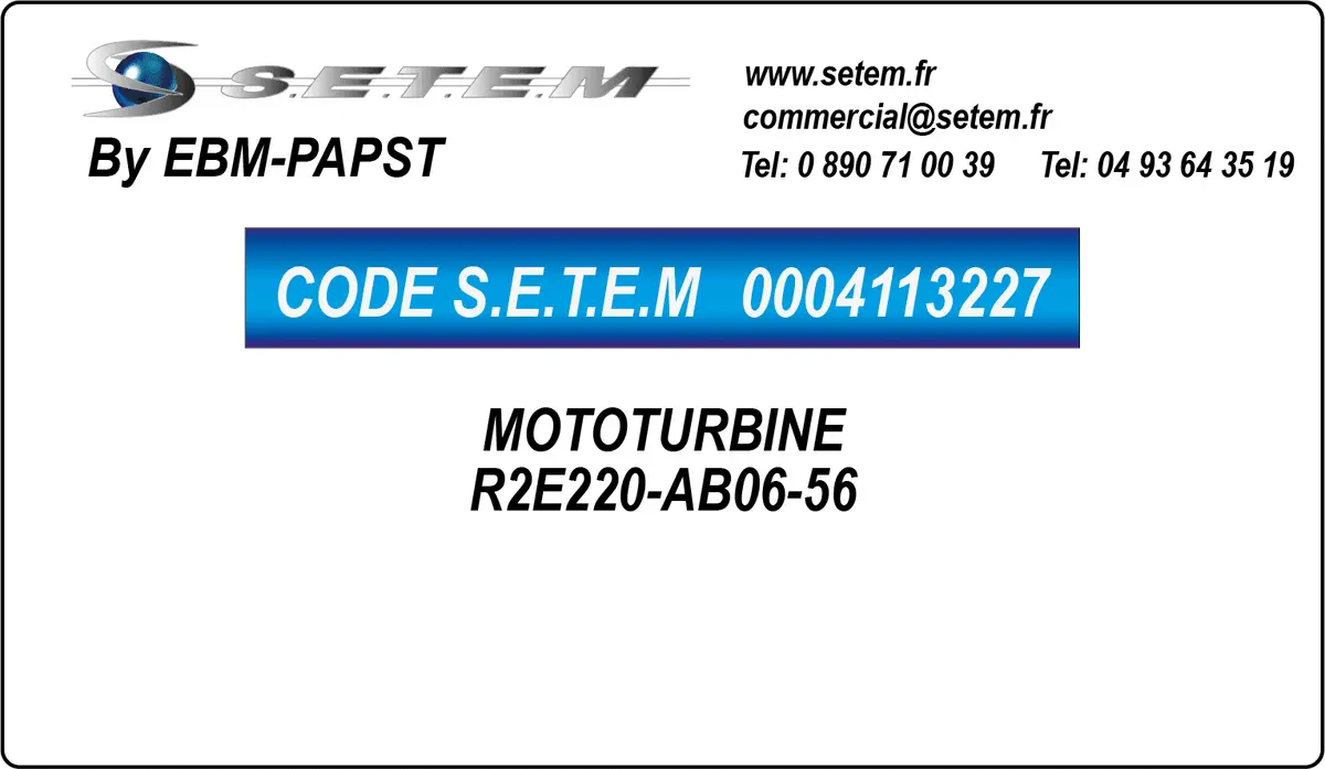 0004113227-MOTOTURBINE EBMPAPST R2E220-AB06-56