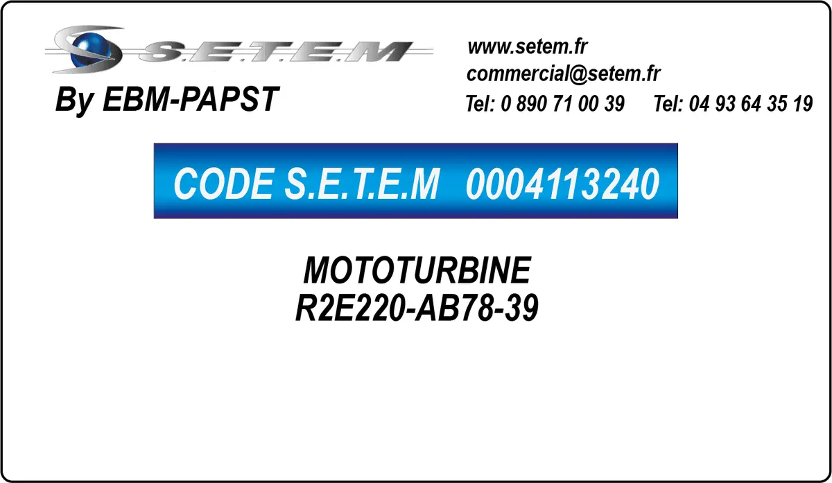 0004113240-MOTOTURBINE EBMPAPST R2E220-AB78-39