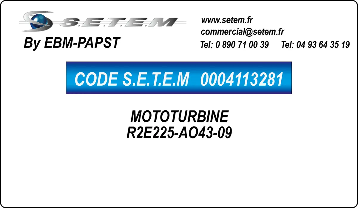 0004113281-MOTOTURBINE EBMPAPST R2E225-AO43-09