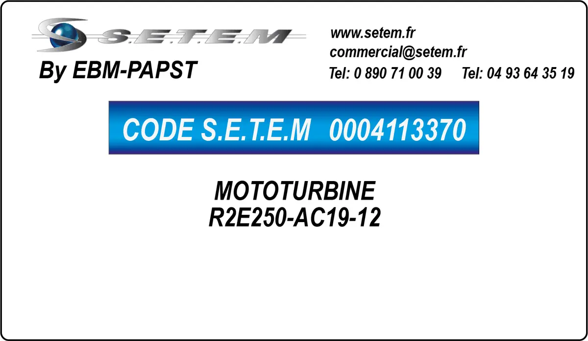 0004113370-MOTOTURBINE EBMPAPST R2E250-AC19-12