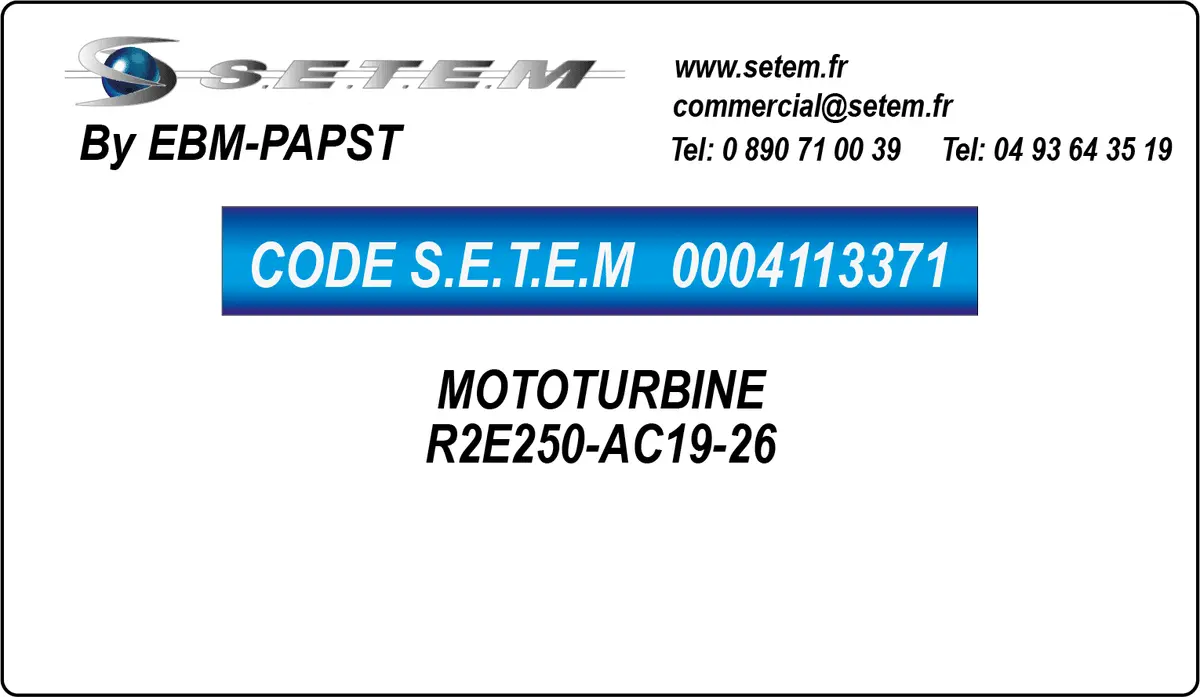 0004113371-MOTOTURBINE EBMPAPST R2E250-AC19-26