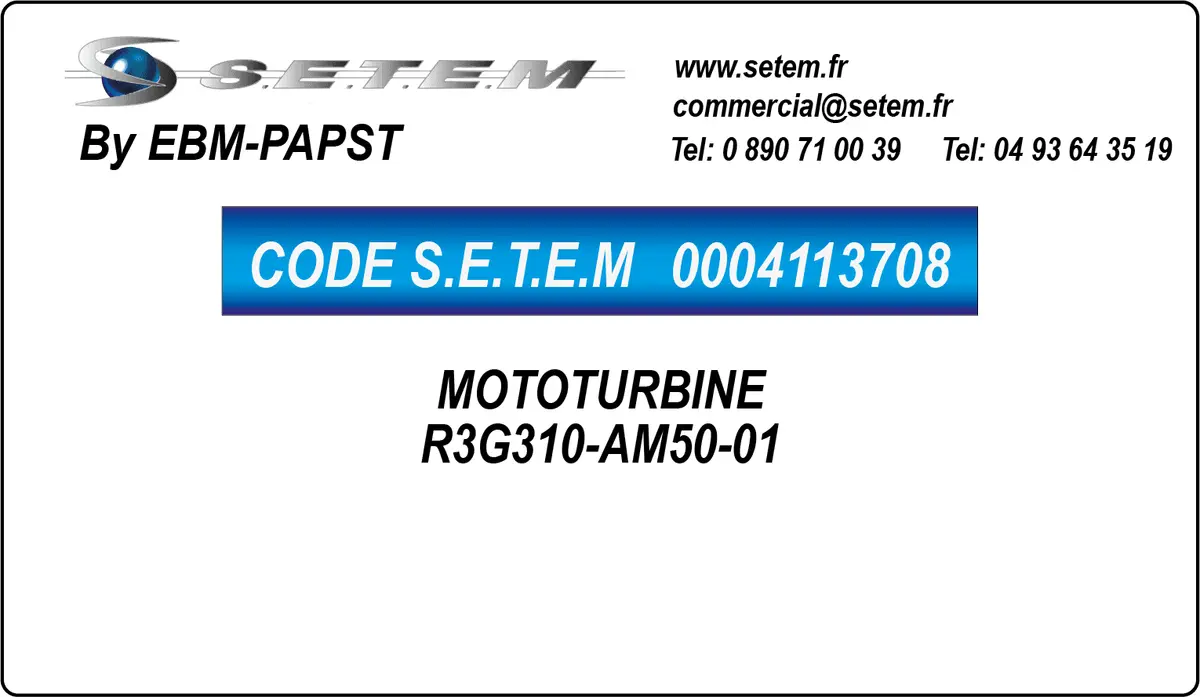 0004113708-MOTOTURBINE EBMPAPST R3G310-AM50-01