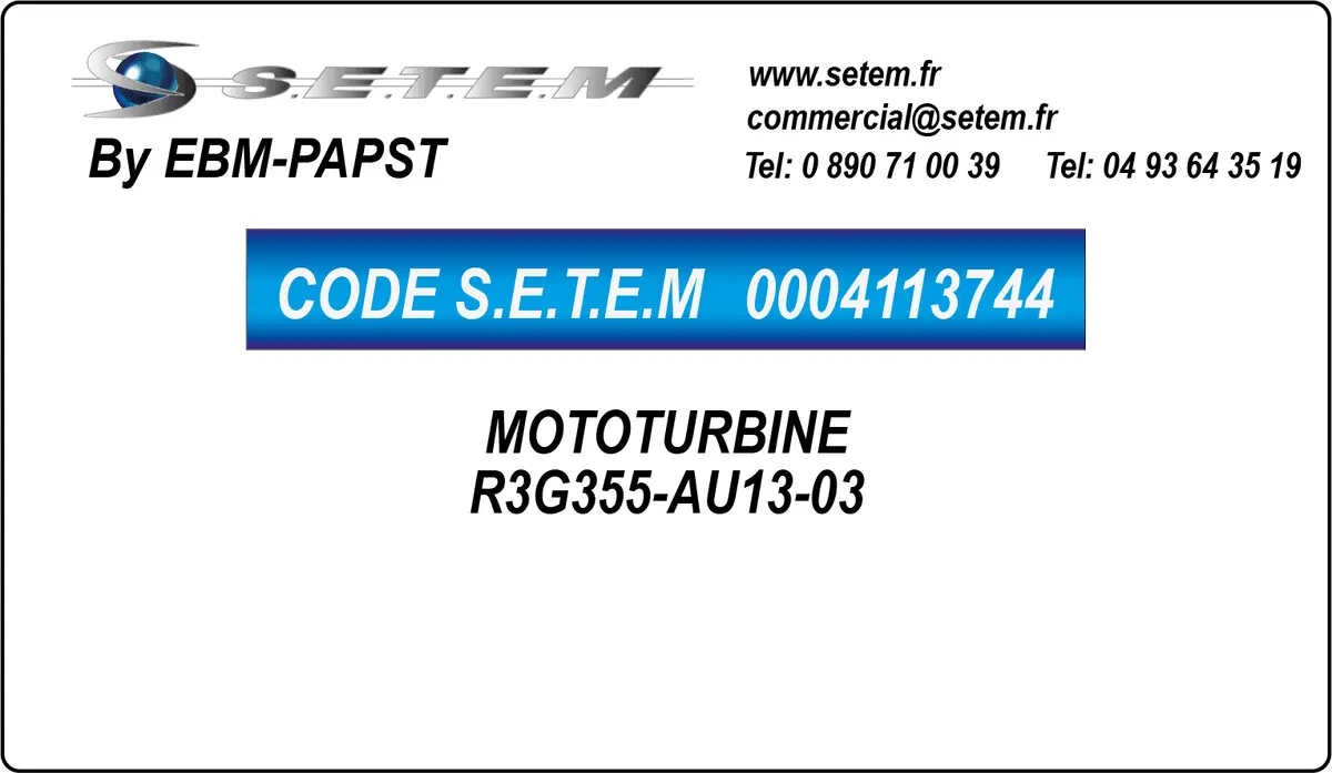 0004113744-MOTOTURBINE EBMPAPST R3G355-AU13-03