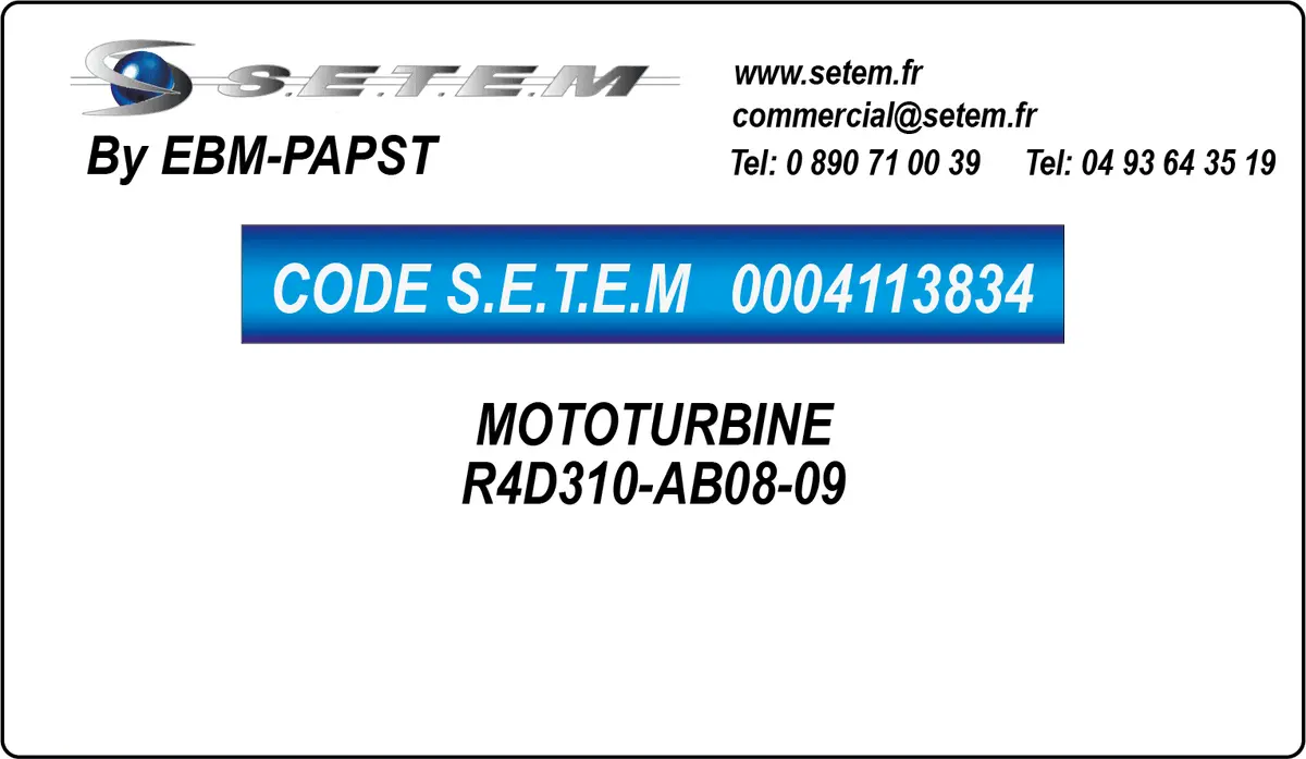 0004113834-MOTOTURBINE EBMPAPST R4D310-AB08-09