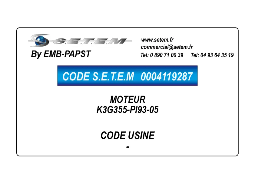 0004119287-MOTEUR EBMPAPST K3G355-PI93-05 2