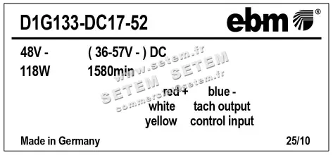 0004200867-VENTILATEUR EBM D1G133-DC17-52 2