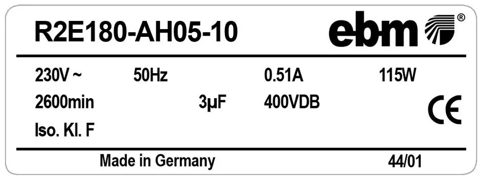0004205292-MOTOTURBINE EBM R2E180-AH05-10 2