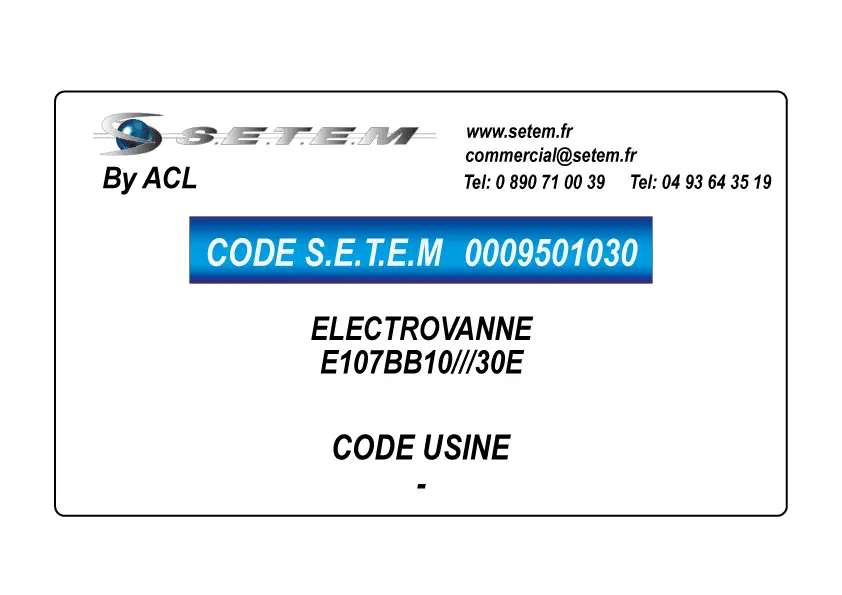 0009501030-ELECTROVANNE ACL E107BB10///30E 3