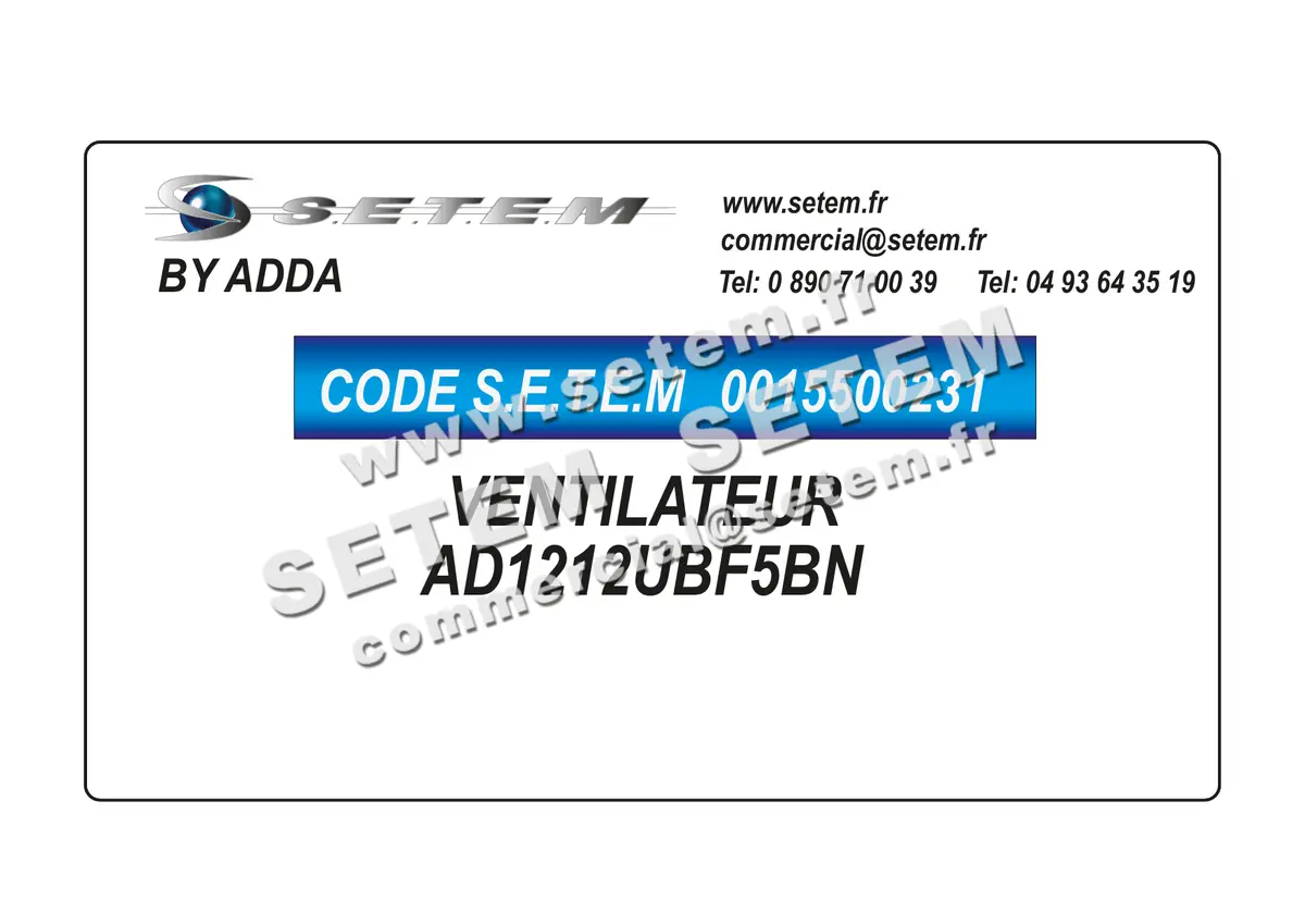 0015500231-VENTILATEUR ADDA AD1212UBF5BN