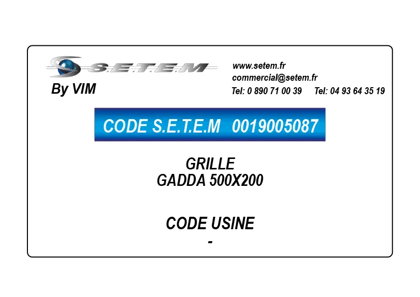 0019005087-GRILLE VIM GADDA 500X200