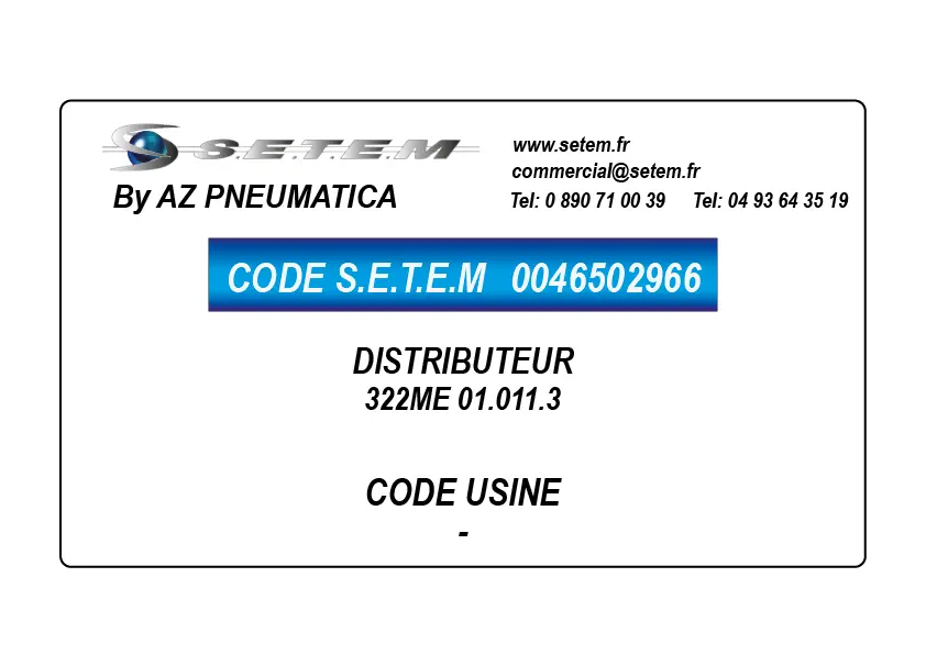 0046502966-DISTRIBUTEUR AZ PNEUMATICA 322ME 01.011.3