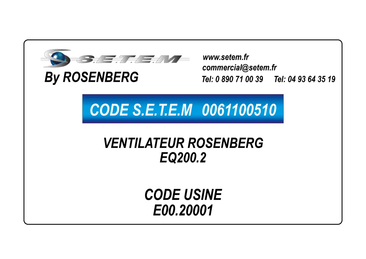 0061100510-VENTILATEUR ROSENBERG EQ200.2 *E00.20001*