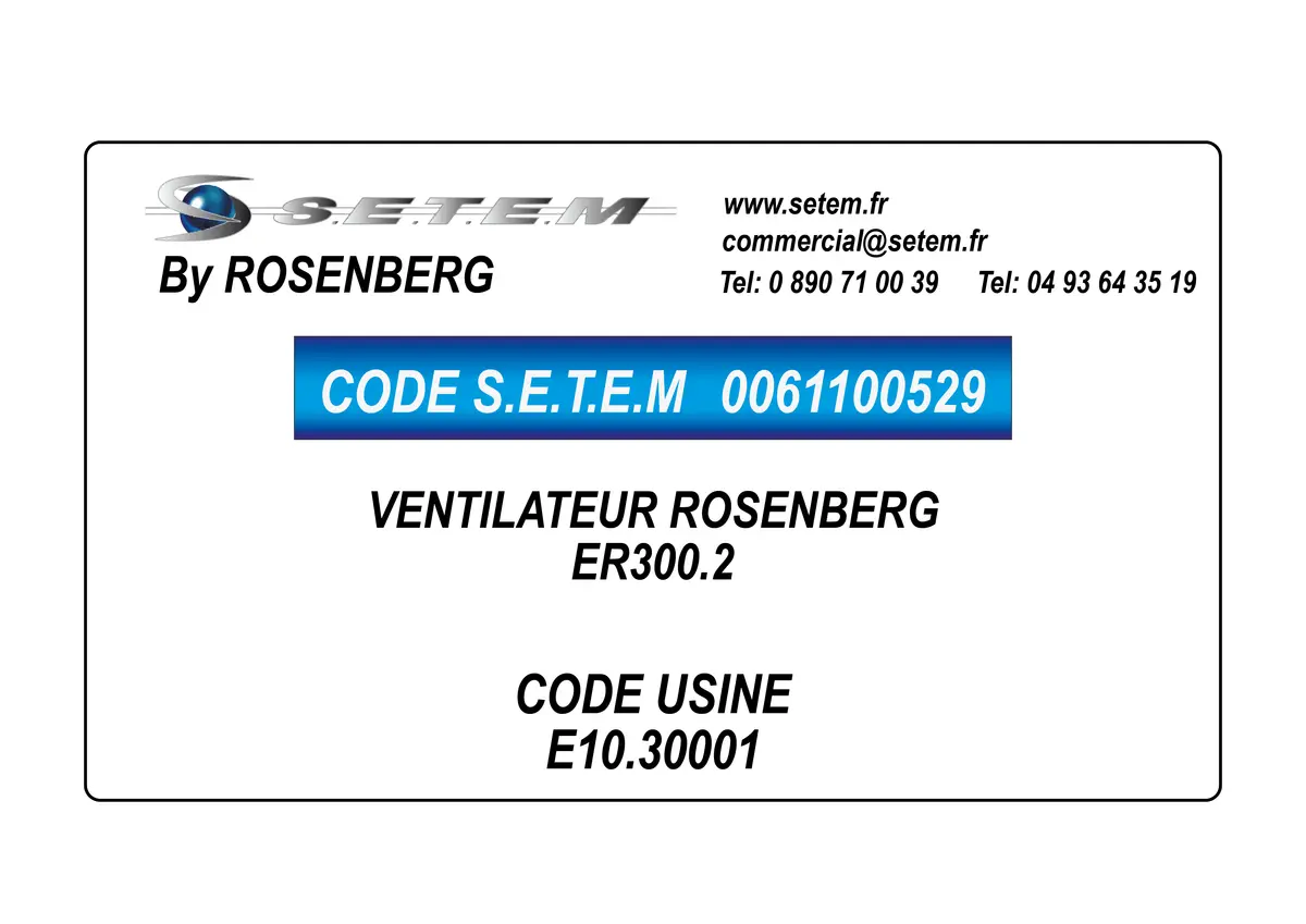 0061100529-VENTILATEUR ROSENBERG ER300.2 *E10.30001*