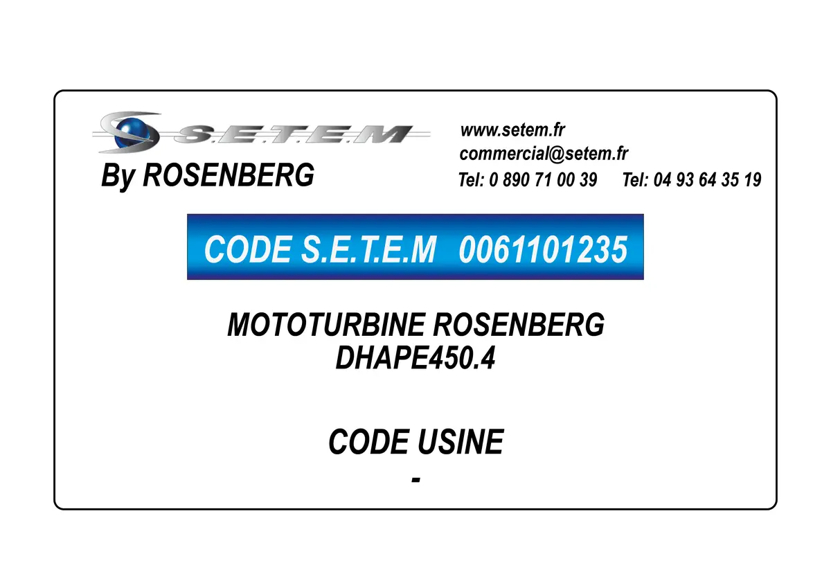0061101235-MOTOTURBINE ROSENBERG DHAPE450.4