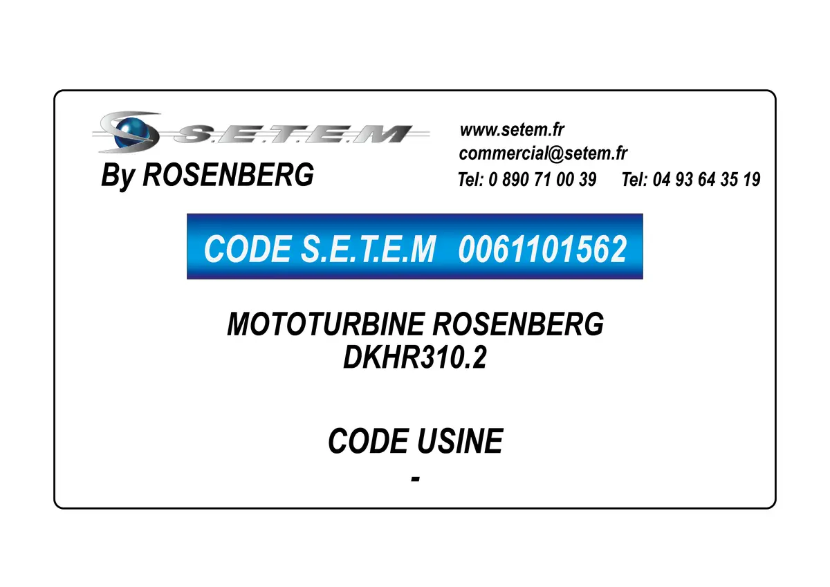 0061101562-MOTOTURBINE ROSENBERG DKHR310.2