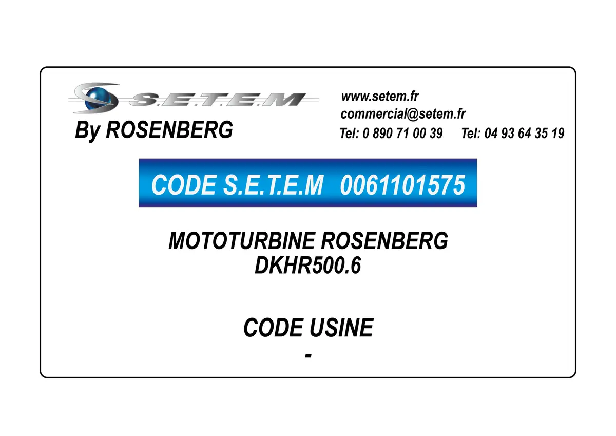 0061101575-MOTOTURBINE ROSENBERG DKHR500.6